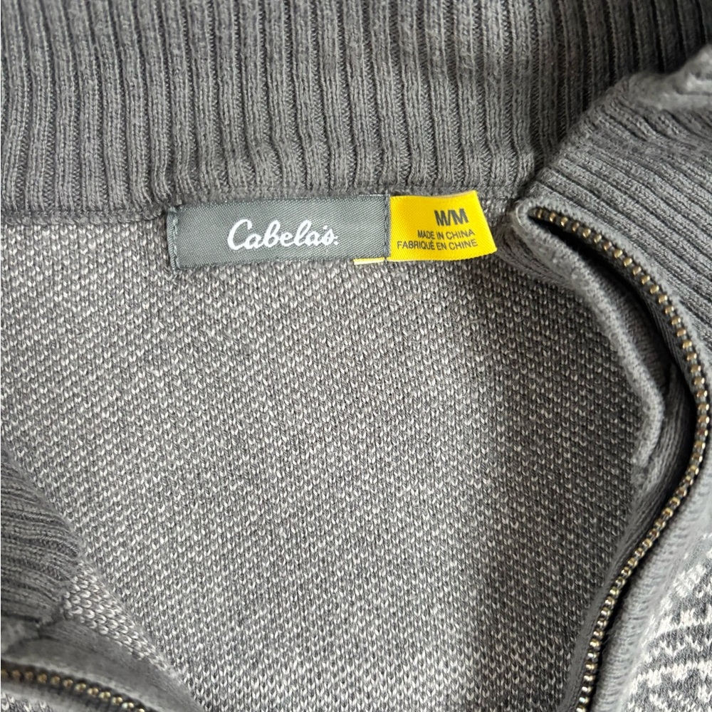 Gray Snowflake Pattern Men's Sweater - image 2